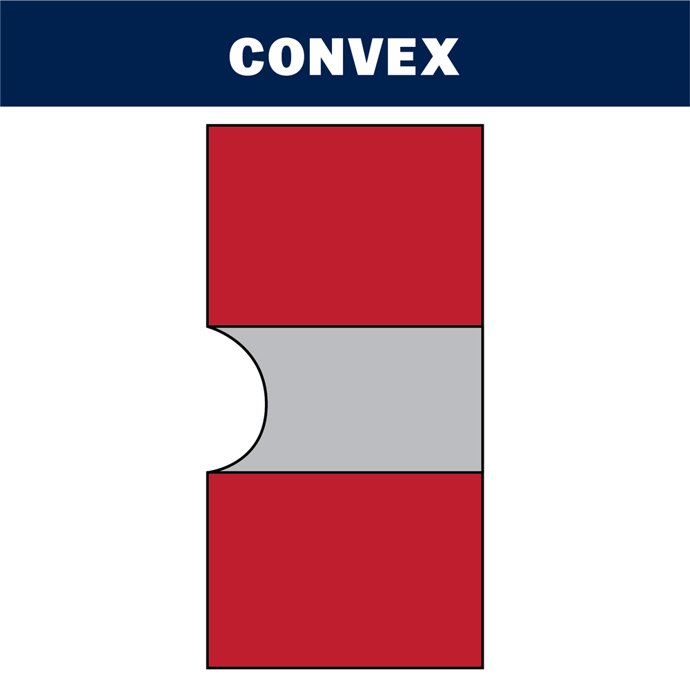 convex brick joint